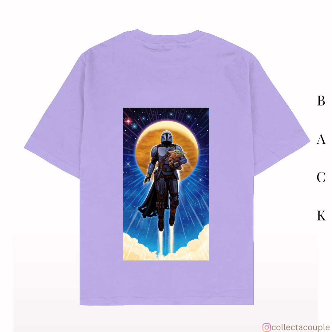 The Mandalorian: Mandalorian and Grogu Oversized Unisex T-shirt (front and back print)