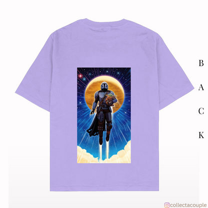 The Mandalorian: Mandalorian and Grogu Oversized Unisex T-shirt (front and back print)