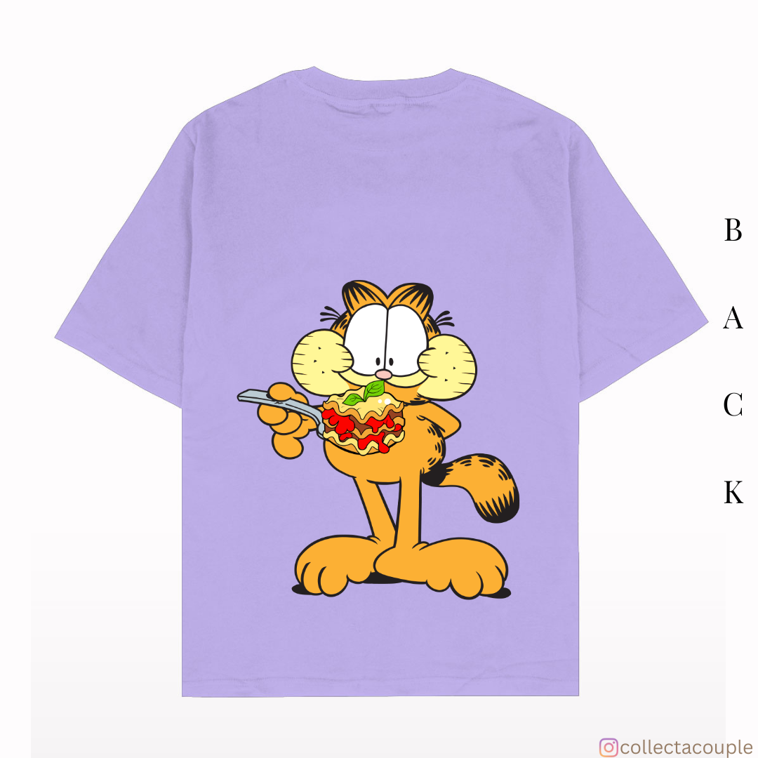 Garfield: Lasagna Oversized Unisex T-shirt (front and back print)