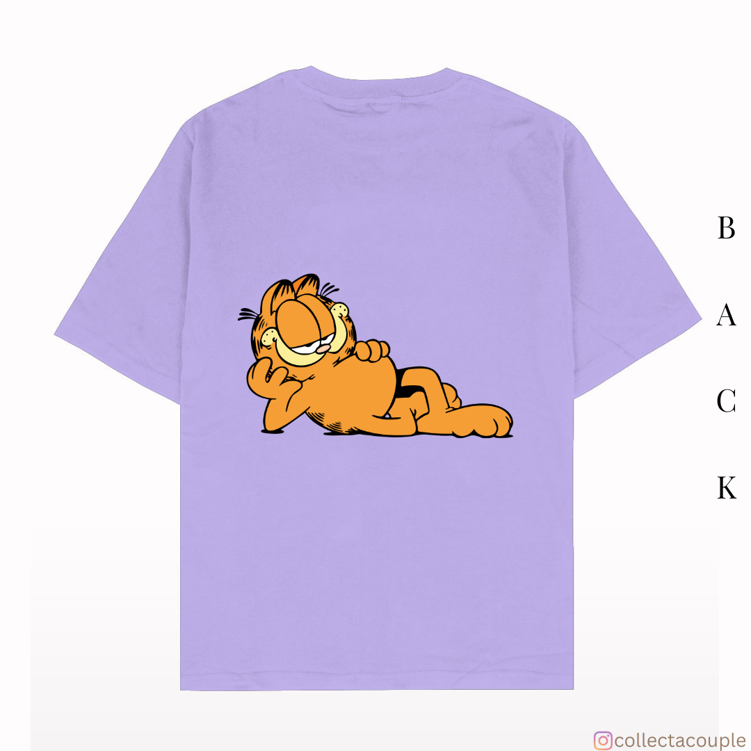 Garfield: Laying Pose Oversized Unisex T-shirt (front and back print)