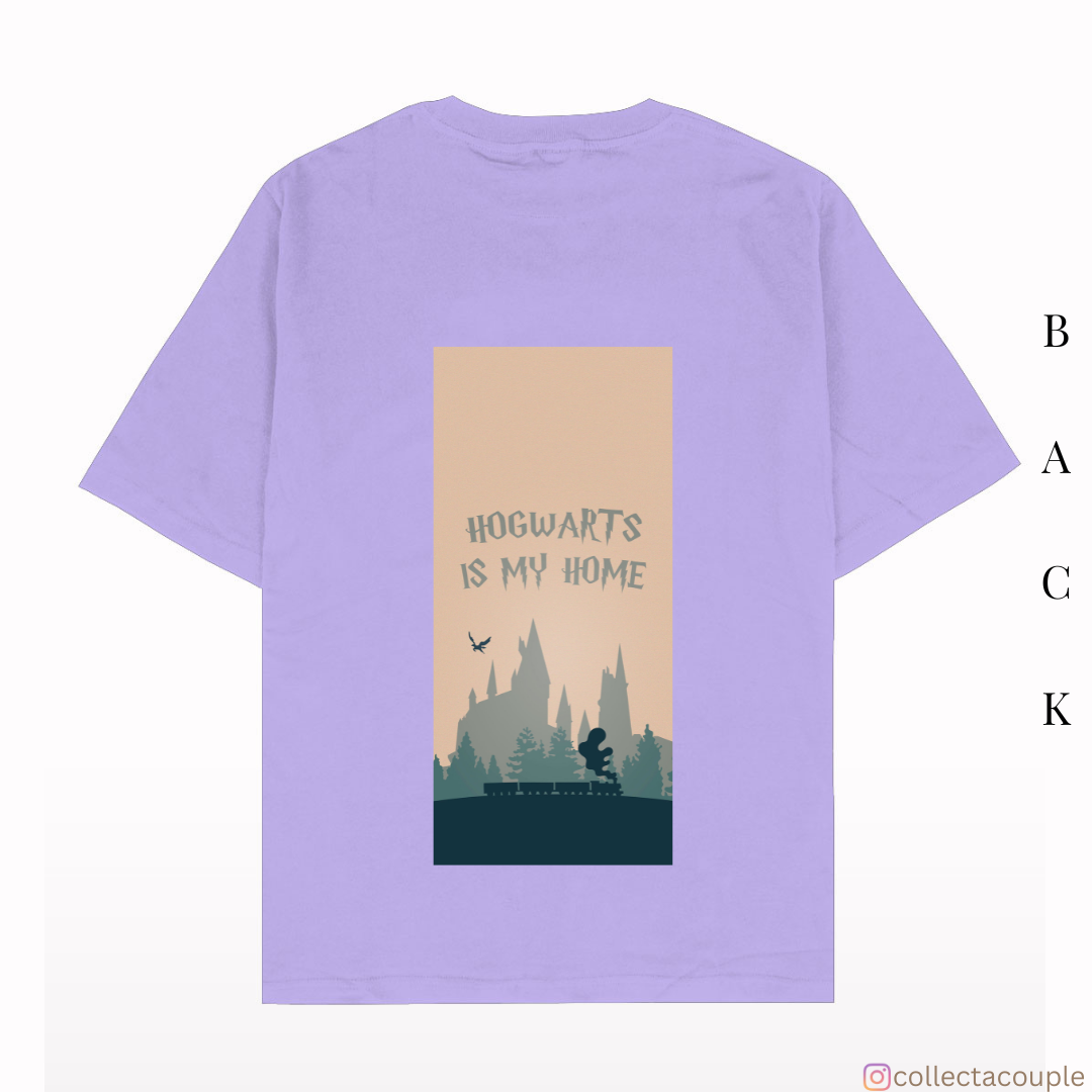 Harry Potter: Hogwarts is my home Oversized Unisex T-shirt (front and back print)