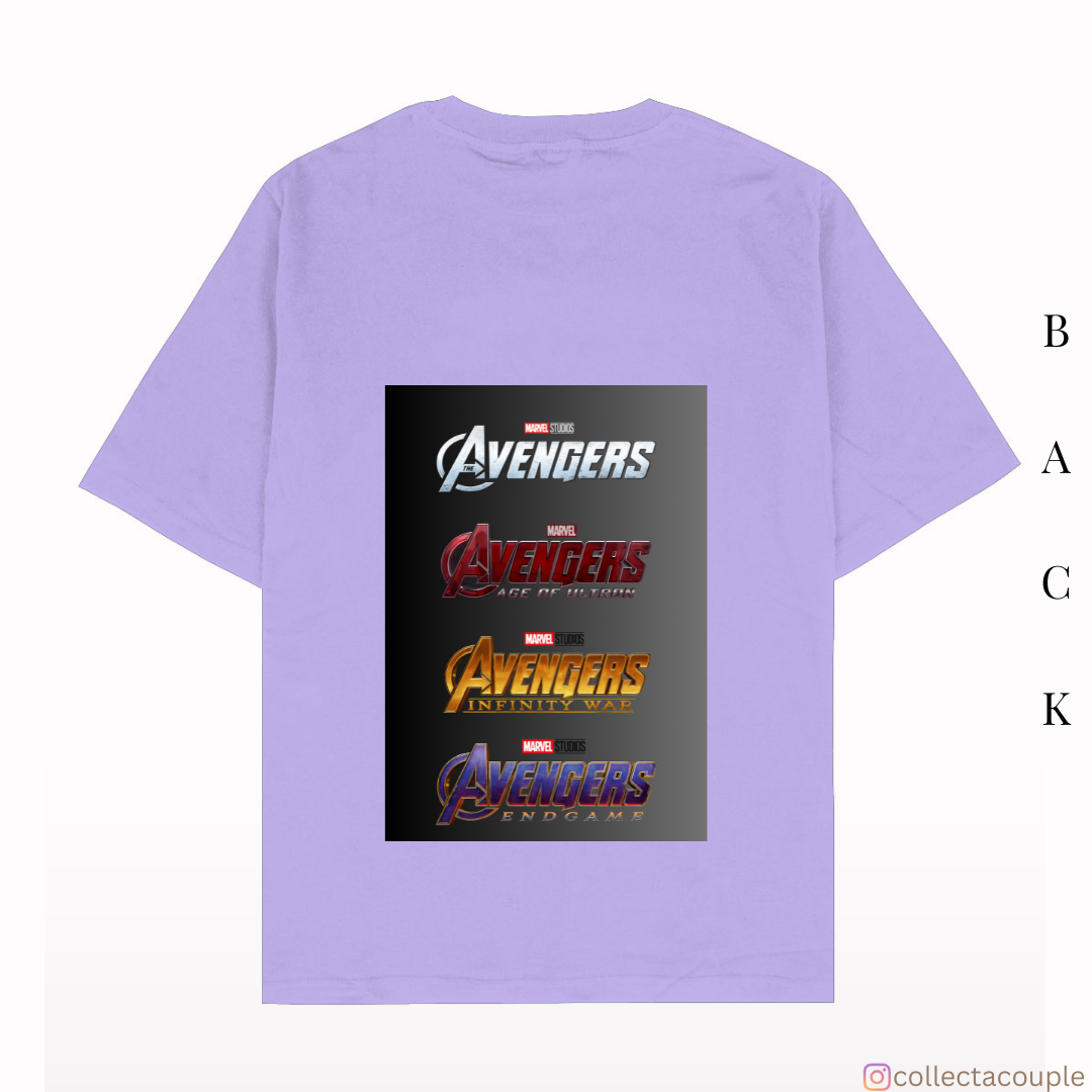 Avengers: Series Titles Oversized Unisex T-shirt (front and back print)