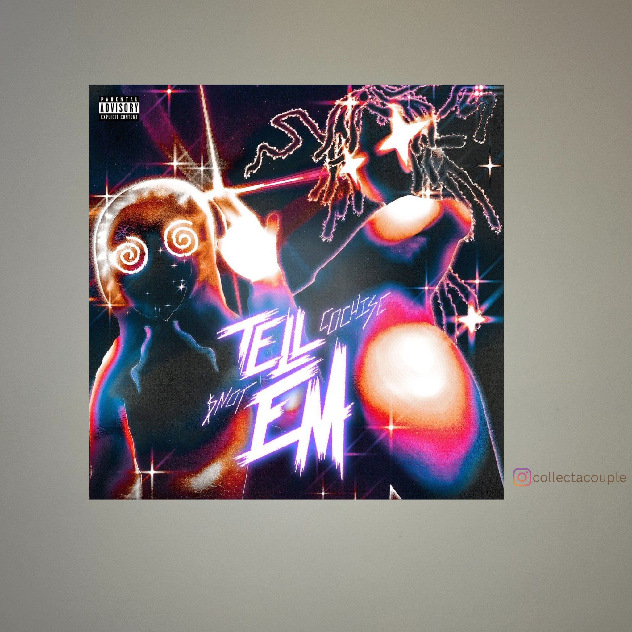 Tell Em Cochise, $NOT: Tell Em Album Cover Hardboard Poster – CollectACouple