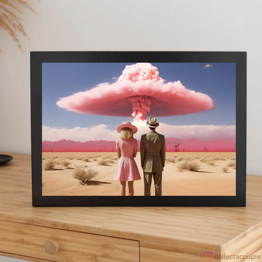Barbie x Oppenheimer: Pink Blast Framed Poster