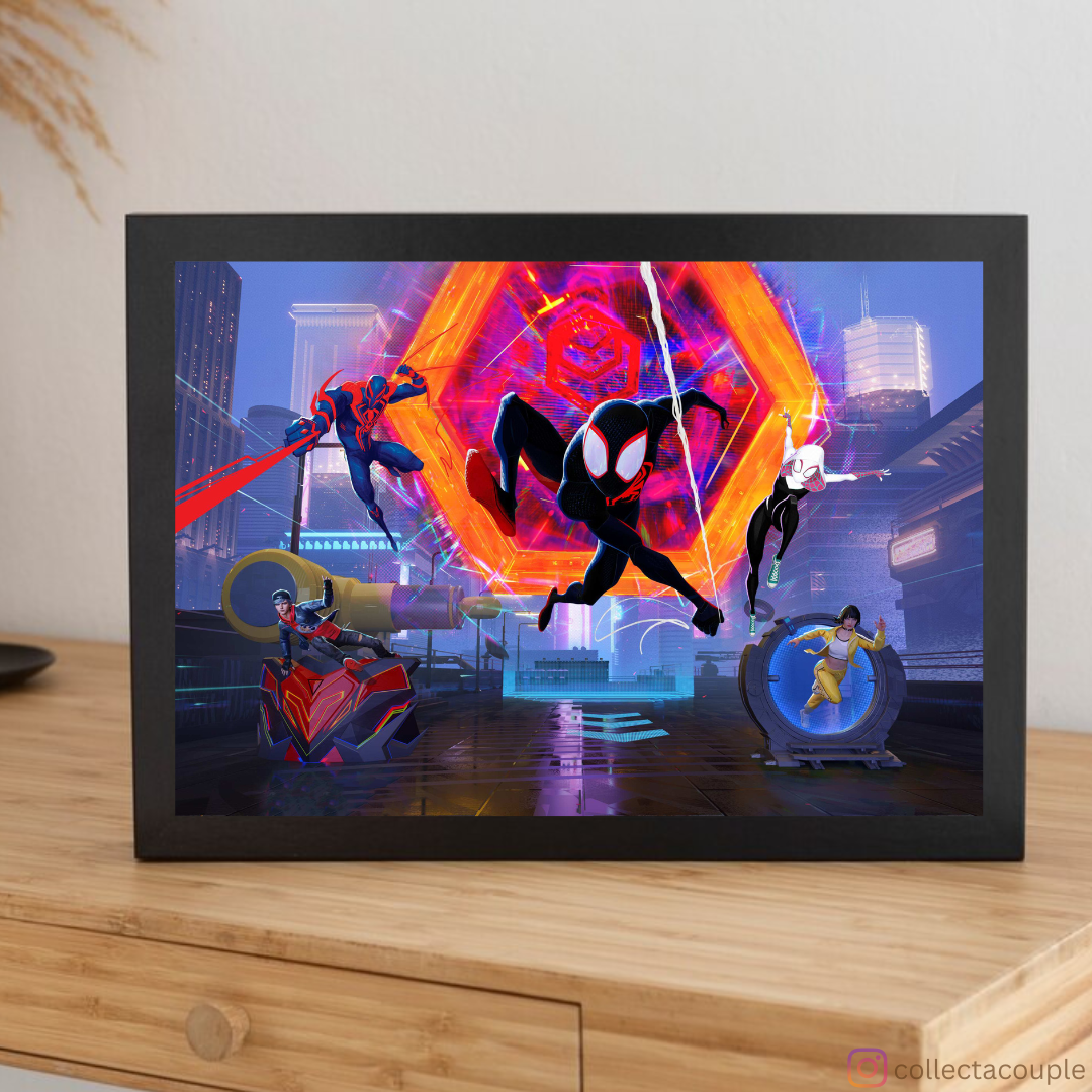 Spiderman Across the Spider-verse: Cast Framed Poster