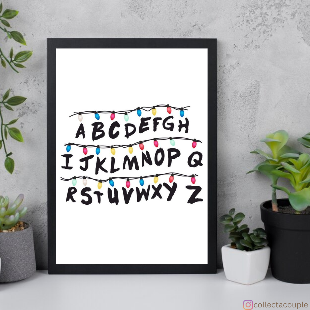 Stranger Things: ABC Lights Framed Poster