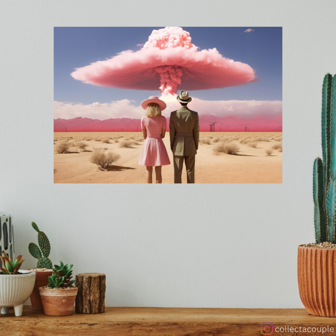 Barbie x Oppenheimer: Pink Blast Poster