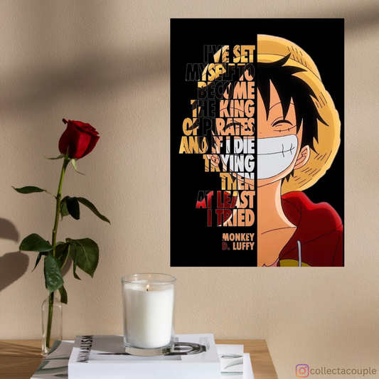 One Piece: Monkey D Luffy Quote Poster