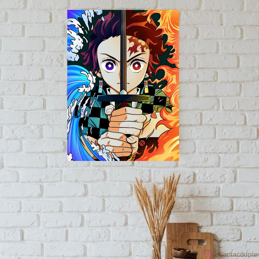 Demon Slayer: Tanjiro Blue & Orange Poster