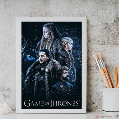 Game of Thrones: Jon, Tyrion, Daenerys and Sansa Framed Poster