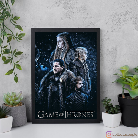 Game of Thrones: Jon, Tyrion, Daenerys and Sansa Framed Poster