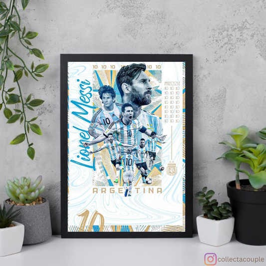 Lionel Messi: Collage Framed Poster