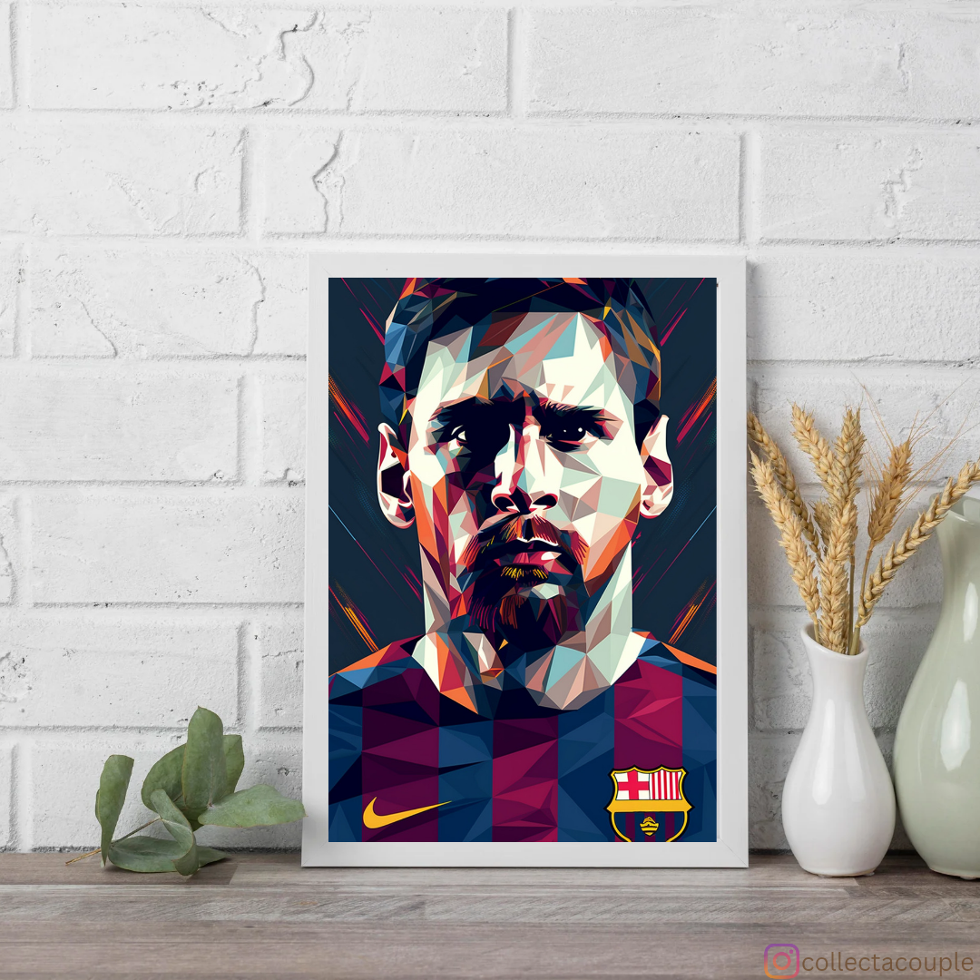 Lionel Messi: Art Framed Poster