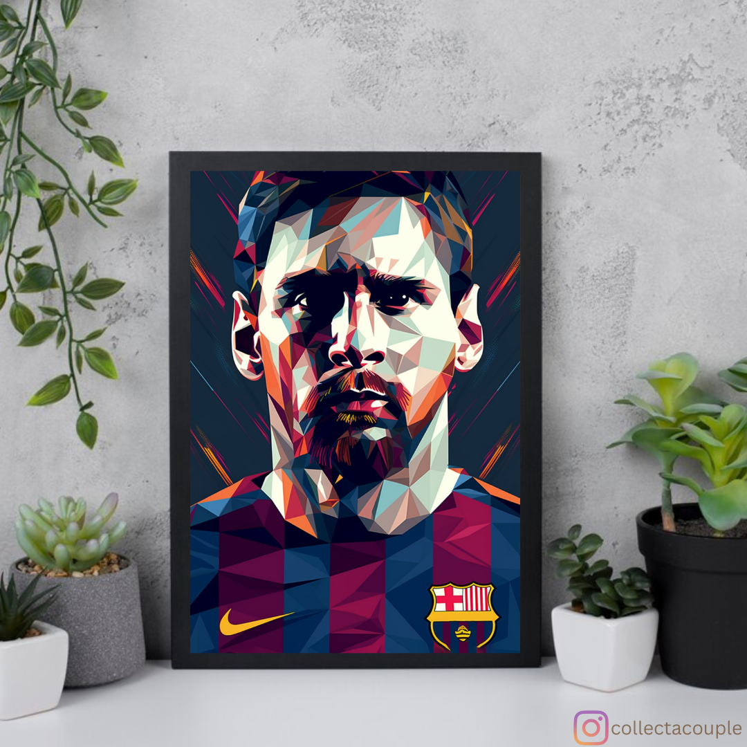 Lionel Messi: Art Framed Poster