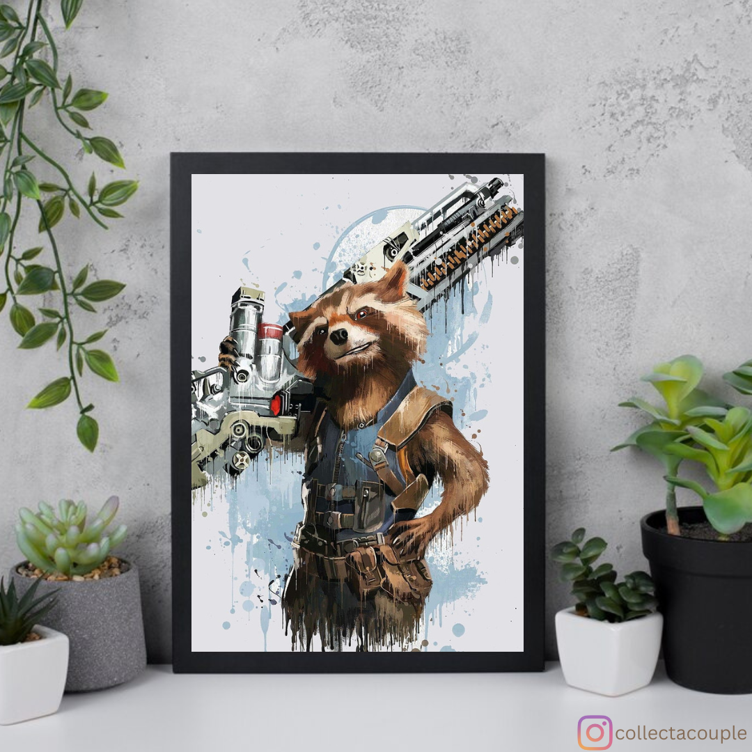 Rocket: Pose Framed Poster