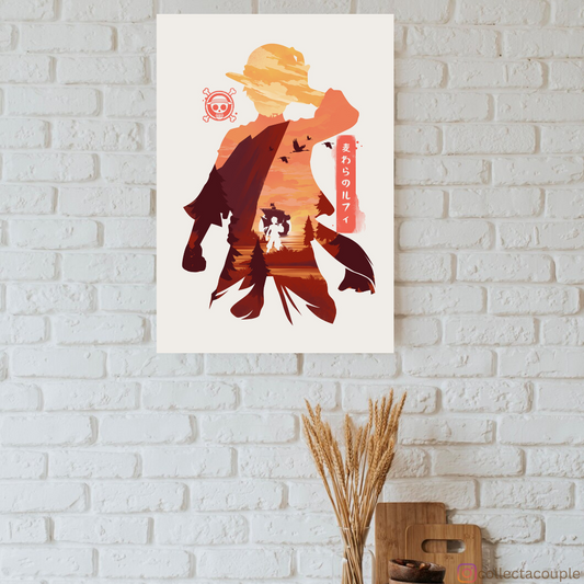 One Piece: Monkey D Luffy Silhouette Poster