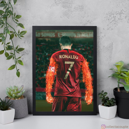 Cristiano Ronaldo: On Fire Framed Poster