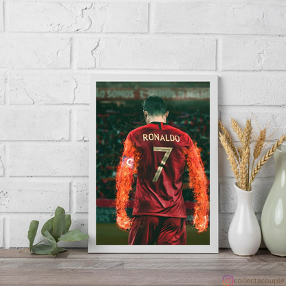 Cristiano Ronaldo: On Fire Framed Poster