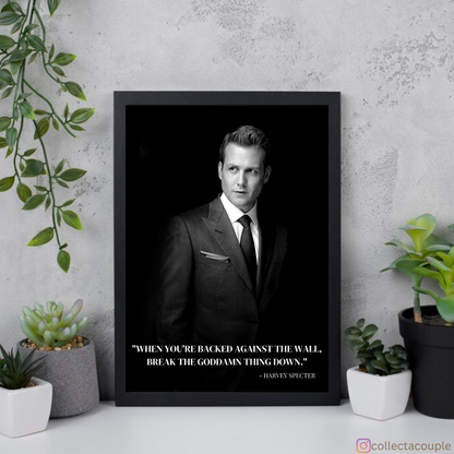 Harvey Specter: Quote Framed Poster