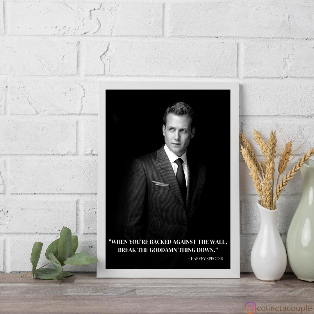 Harvey Specter: Quote Framed Poster