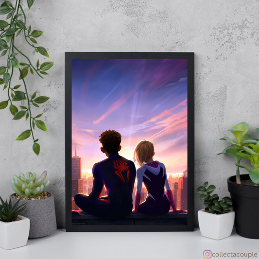 Miles Morales: Scenic with Gwen Stacy Framed Poster