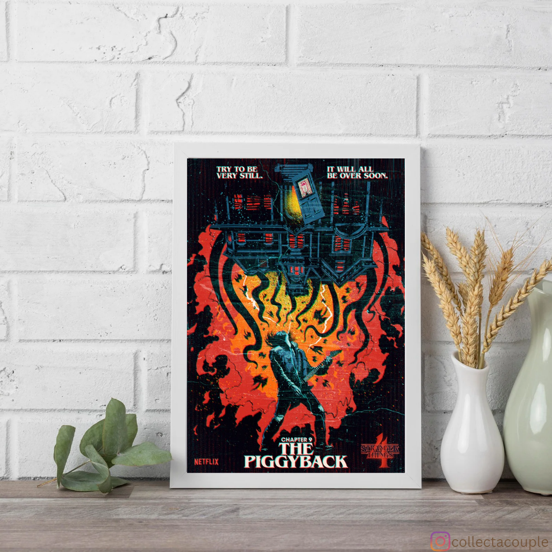 Stranger Things: Eddie playing guitar Framed Poster