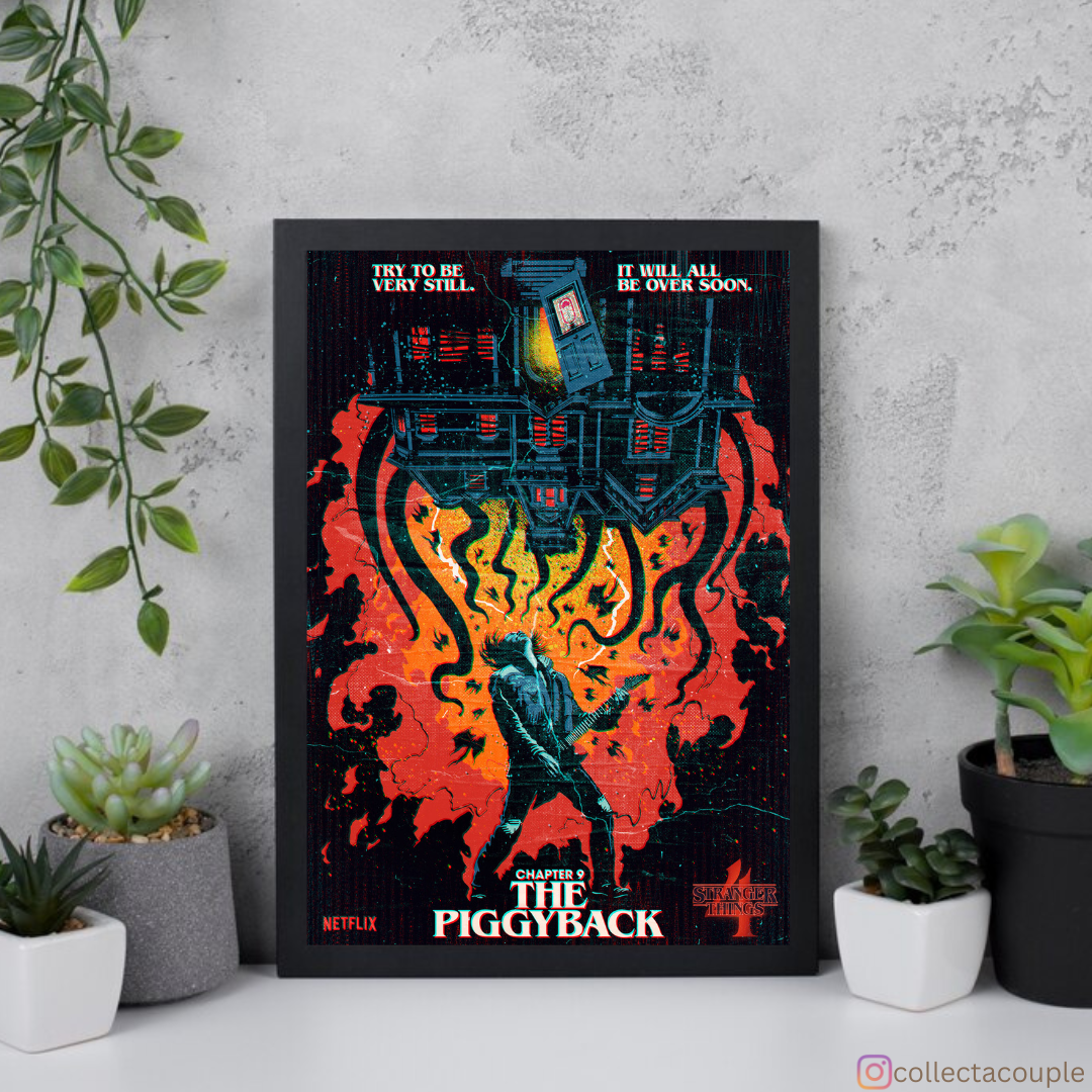 Stranger Things: Eddie playing guitar Framed Poster