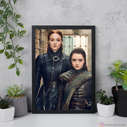 Game of Thrones: Sansa & Arya Stark Framed Poster