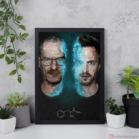 Breaking Bad: Walter & Jesse Illustrated Framed Poster