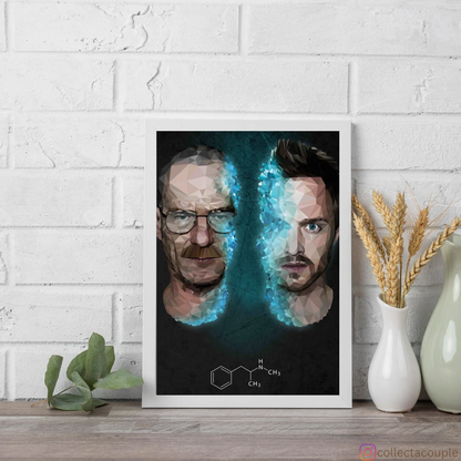 Breaking Bad: Walter & Jesse Illustrated Framed Poster