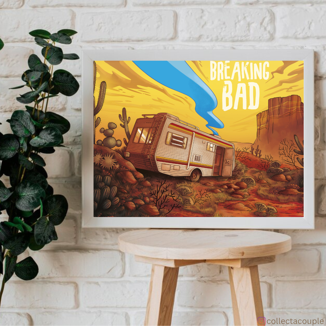 Breaking Bad: Illustrated Van Framed Poster