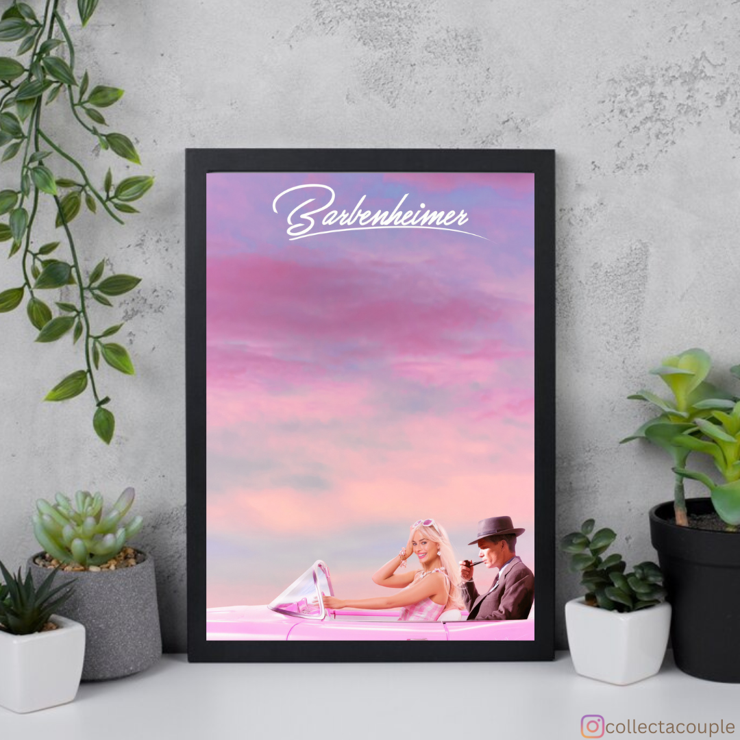 Barbie x Oppenheimer: In the Car Framed Poster