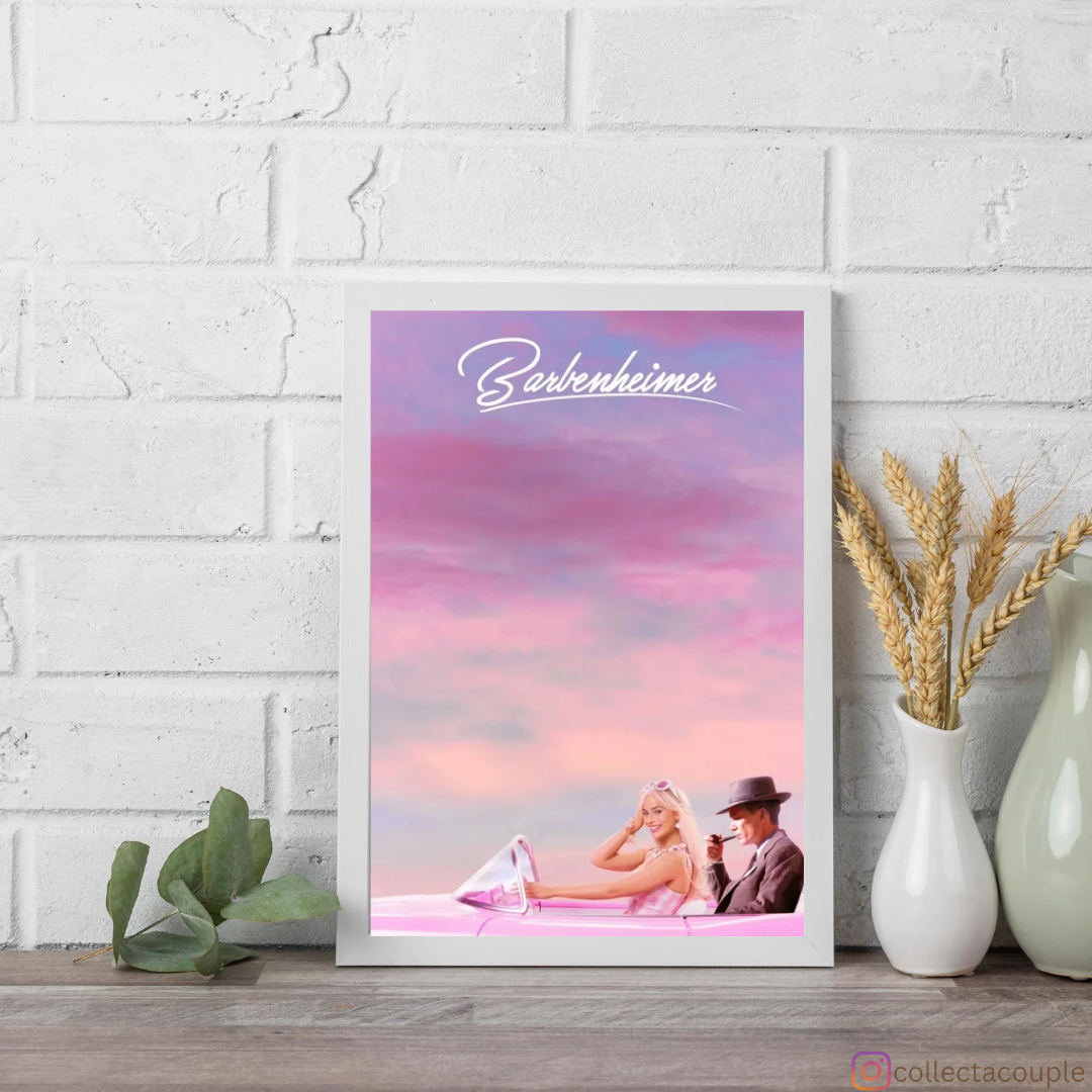 Barbie x Oppenheimer: In the Car Framed Poster