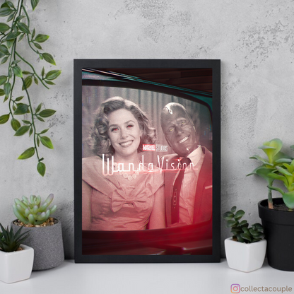 WandaVision: Wanda & Vision on TV Framed Poster