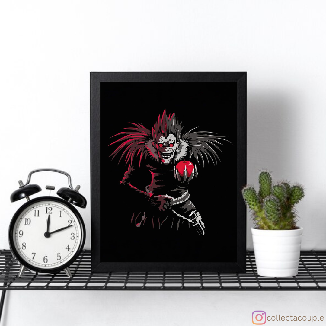 Death Note: Ryuk with Apple Framed Poster