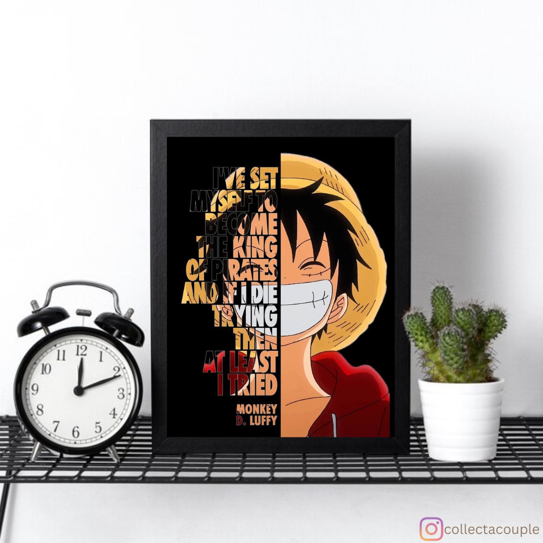 One Piece: Monkey D Luffy Quote Framed Poster