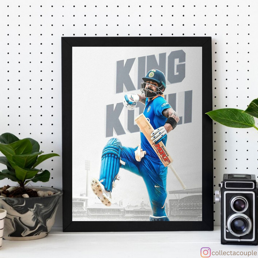 Virat Kohli: Win Pose Framed Poster