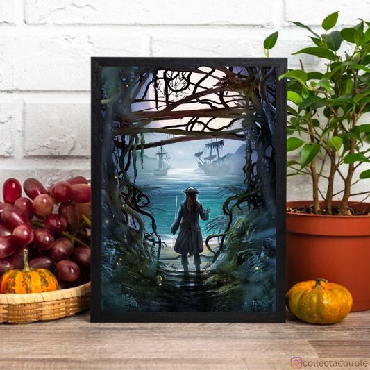 Pirates of the Caribbean: Scenic Backdrop Framed Poster