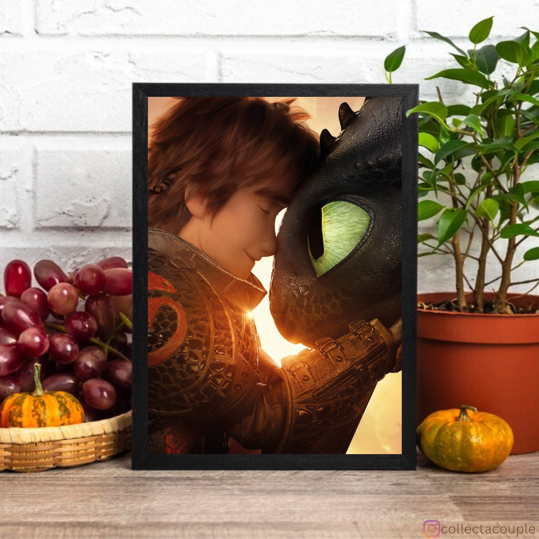 How To Train Your Dragon: Hiccup and Toothless Framed Poster