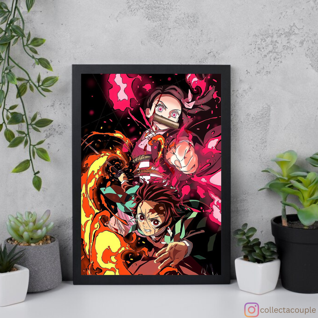 Demon Slayer: Tanjiro & Nezuko Framed Poster