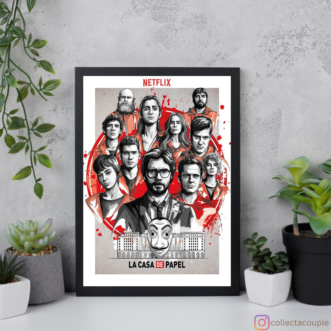 Money Heist: Sketch Framed Poster