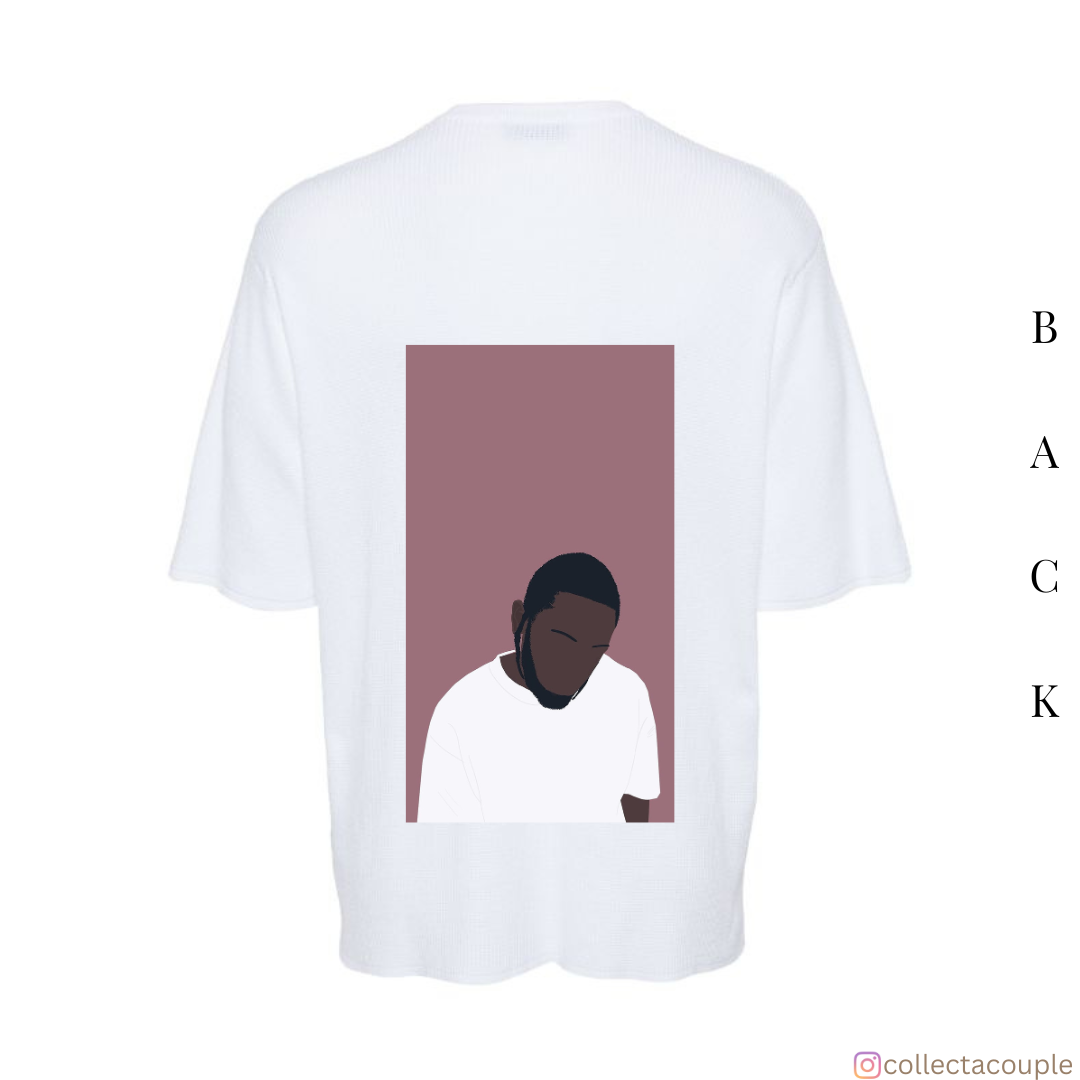 Kendrick Lamar: Damn Illustrated Oversized Unisex T-shirt (front and back print)