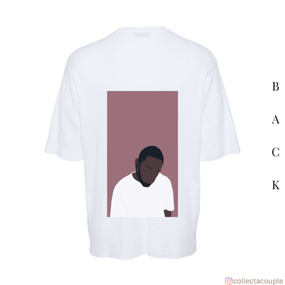 Kendrick Lamar: Damn Illustrated Oversized Unisex T-shirt (front and back print)