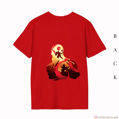 God of War: Kratos Illustration Oversized Unisex T-shirt (front and back print)