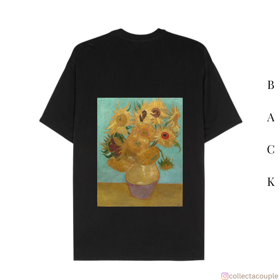Van Gogh: Sunflowers Oversized Unisex T-shirt (front and back print)