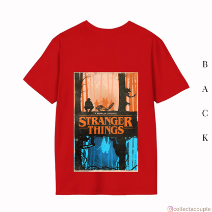 Stranger Things: Upside Down Illustrated Oversized Unisex T-shirt (front and back print)