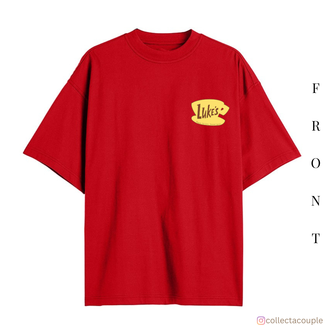 Gilmore Girls: Illustrated Rory & Lorelai Oversized Unisex T-shirt (front and back print)