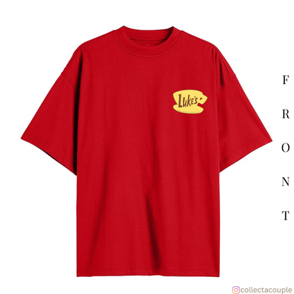 Gilmore Girls: Illustrated Rory & Lorelai Oversized Unisex T-shirt (front and back print)