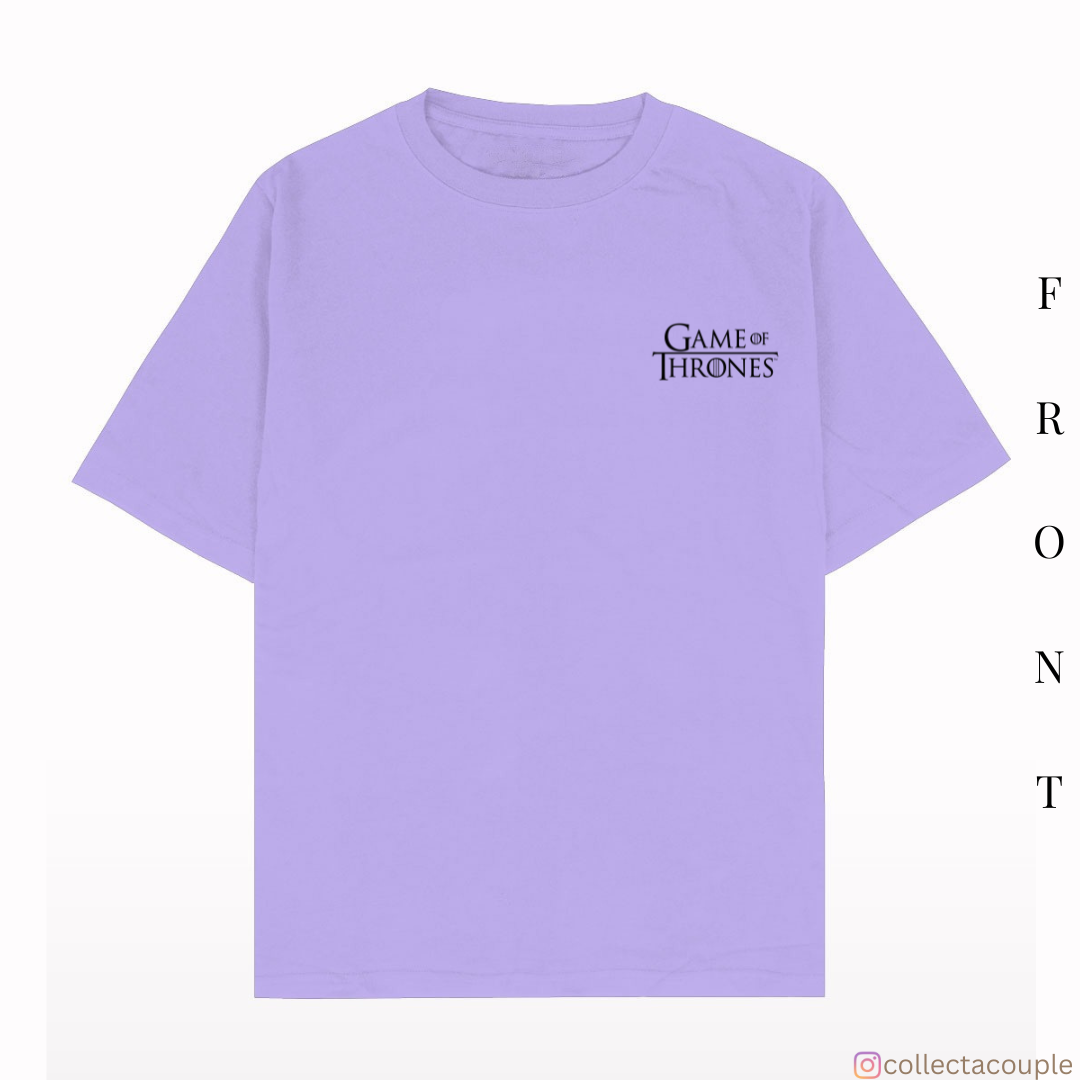 Game of Thrones: Illustration Cast Oversized Unisex T-shirt (front and back print)