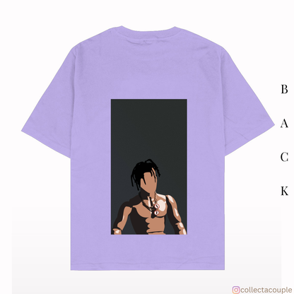 Travis Scott: Illustration (3) Oversized Unisex T-shirt (front and back print)